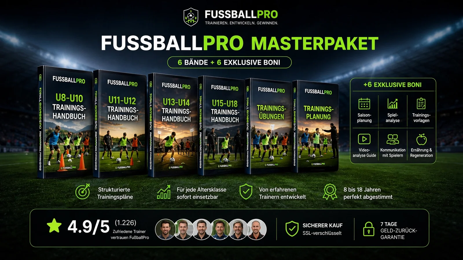 FußballPro Masterpaket — 6 Bände + 6 exklusive Boni